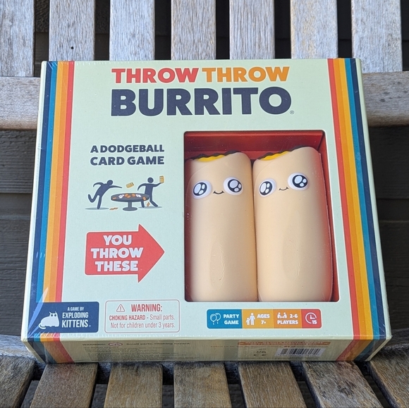 NEW Exploding Kittens Throw Throw Burrito 2-6 Players Dodgeball Card Game - Picture 1 of 7
